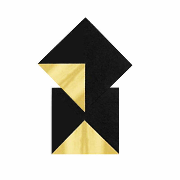 BLACK AND GOLD NAPKIN 20PK